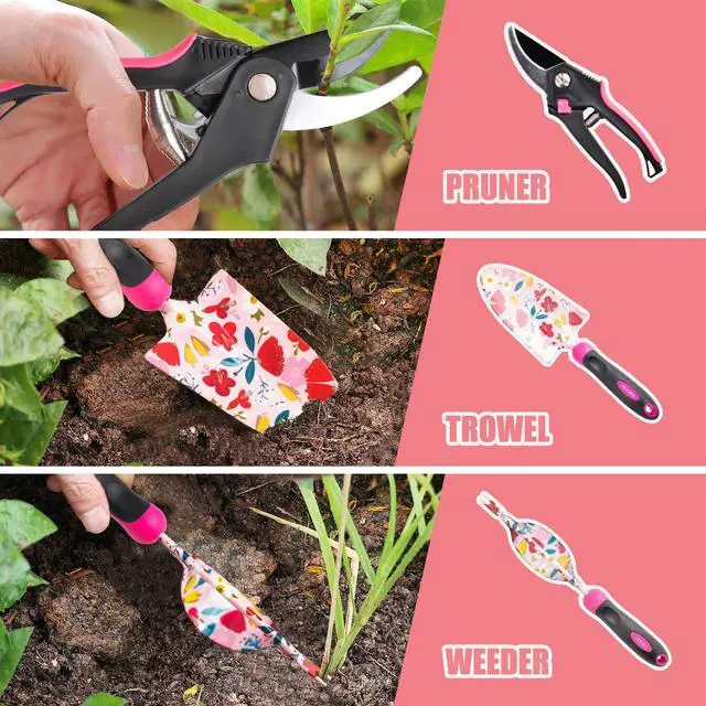 Alt view image 5 of 7 - Monika 20Pcs Garden Tool Kit Set Garden Tools For Woman Gifts