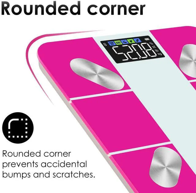 Alt view image 7 of 7 - Monika Smart Scale Digital Bathroom Scale for Body Weight Fat Muscle Mass Bluetooth Accurate Weight Scale with Smartphone App