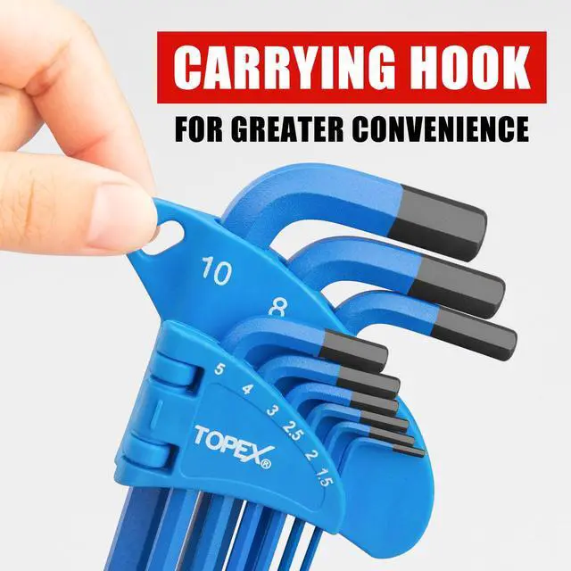 Alt view image 7 of 7 - TOPEX 38Pcs Allen Key Set Hex Key Allen Wrench Folding Hex Key Ball End Metric/SAE/Star