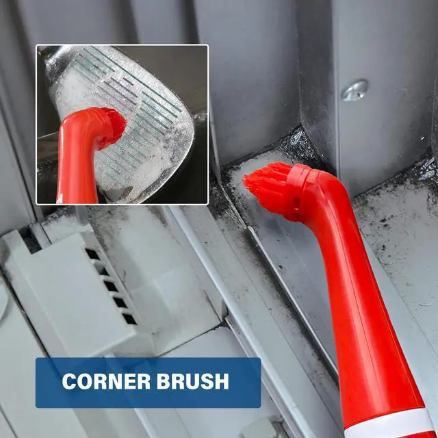 Alt view image 6 of 7 - TOPEX 4V MAX Cordless Scrubber with 5 Replaceable Brush Heads Power Cleaning Brush for Grout/Tile/Bathroom/Shower/Bathtub