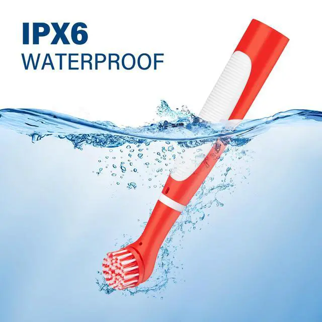 Alt view image 4 of 7 - TOPEX 4V MAX Cordless Scrubber with 5 Replaceable Brush Heads Power Cleaning Brush for Grout/Tile/Bathroom/Shower/Bathtub