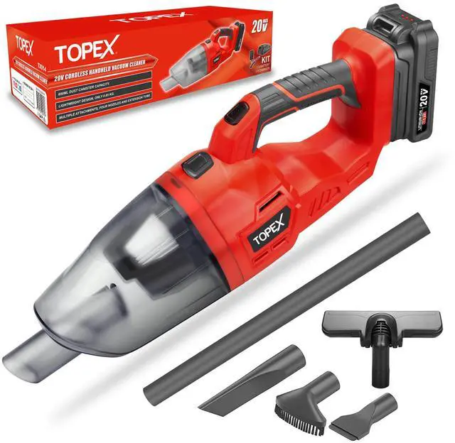 Main image of TOPEX 20V Cordless Handheld Vacuum Cleaner for Home & Car w/ Battery & Charger