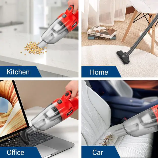 Alt view image 5 of 7 - TOPEX 20V Cordless Handheld Vacuum Cleaner for Home & Car w/ Battery & Charger