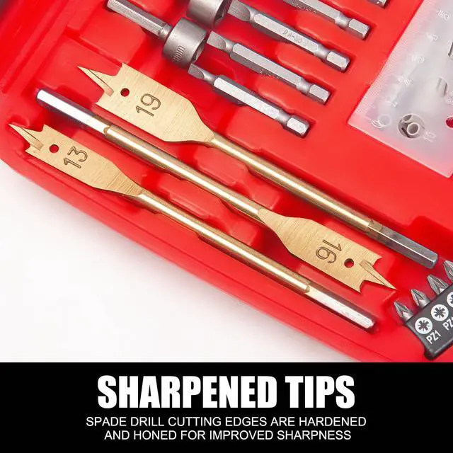 Alt view image 4 of 7 - TOPEX 128 Piece Drill Bit Set HSS Titanium Drill & Screwdriver Bit Set with Case