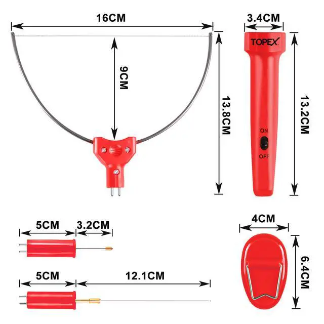 Alt view image 7 of 7 - TOPEX 3-in-1 Hot Wire Foam Cutter Styrofoam Cutting Tool Set