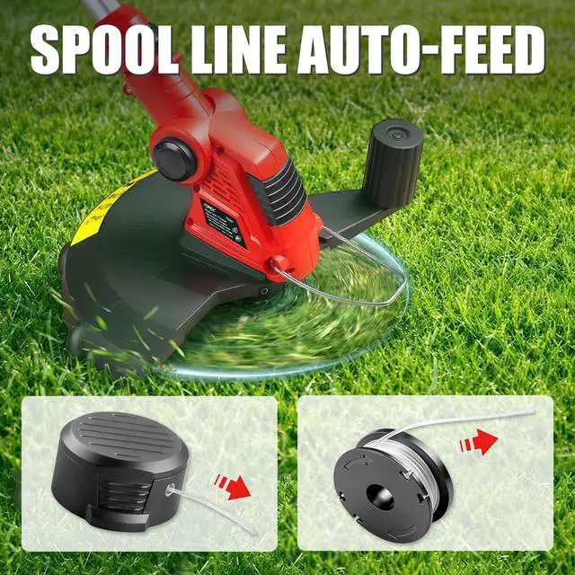 Alt view image 3 of 7 - TOPEX 20V Cordless Grass Trimmer, 30cm Grass Trimmer Lawn Mover & Edger Garden Tool, Battery Powered Grass Cutter with Spool Line for Home Yard