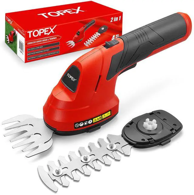Main image of TOPEX 4v 2in1 Cordless Grass Hedge Trimmer Grass Shears Cutter Garden Tool
