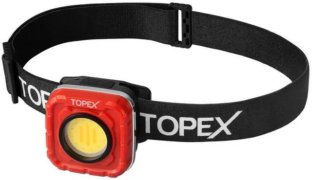 Main image of TOPEX 1000 Lumens Magnetic Base Rechargeable Work Light with 7 Light Modes & 10 Hours Runtime, IP64 Waterproof & Headlight, Detachable Head Lamp
