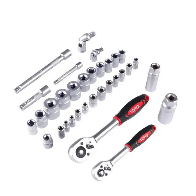 Alt view image 6 of 7 - TOPEX 65-Piece Household Hand Tool Set Home Auto Repair Kit Premium Quality