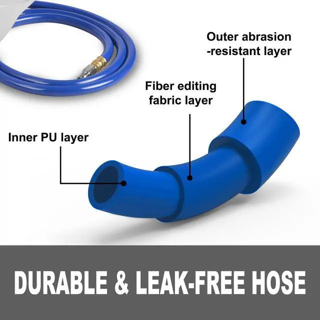 Alt view image 2 of 7 - TOPEX 20M Air Hose Reel, 15 Bar Max Retractable Garden Hose Reel, Wall Mounted Air Compressor Hose Reel with Quick Coupling, Auto Rewind, Any Position Stop