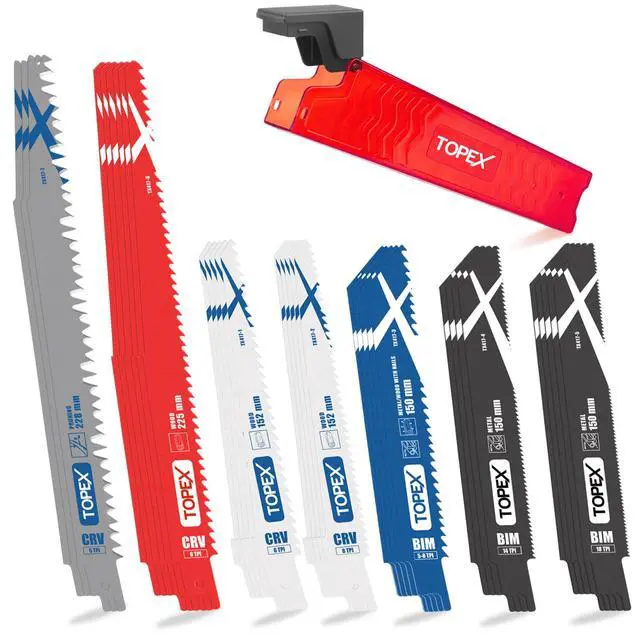 Main image of TOPEX 34 Piece Reciprocating Saw Blades, Premium Sawzall Blades for Metal and Wood cutting