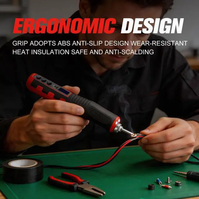 Alt view image 3 of 7 - TOPEX 4V Max Cordless Soldering Iron, Cordless Soldering Iron Kit, 12 Second Quick Heat Up, with Rechargeable Lithium-Ion Battery, for Electronics