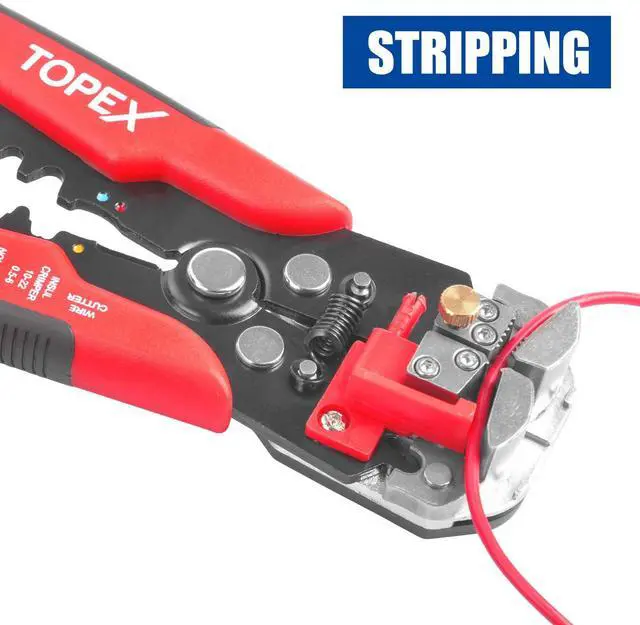Alt view image 7 of 7 - TOPEX 260-Piece Wire Stripper Self-Adjustable Crimper Plier Set Terminals Tools