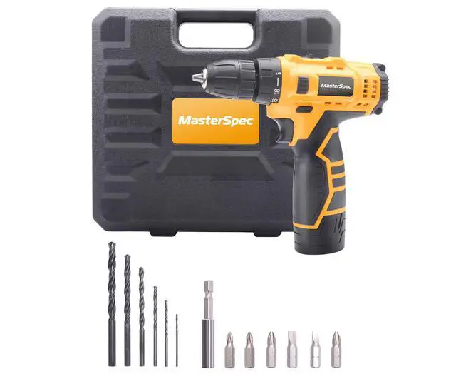 Alt view image 5 of 7 - MasterSpec 12V Cordless Drill Driver Screwdriver Accessories W/1 Battery Charger
