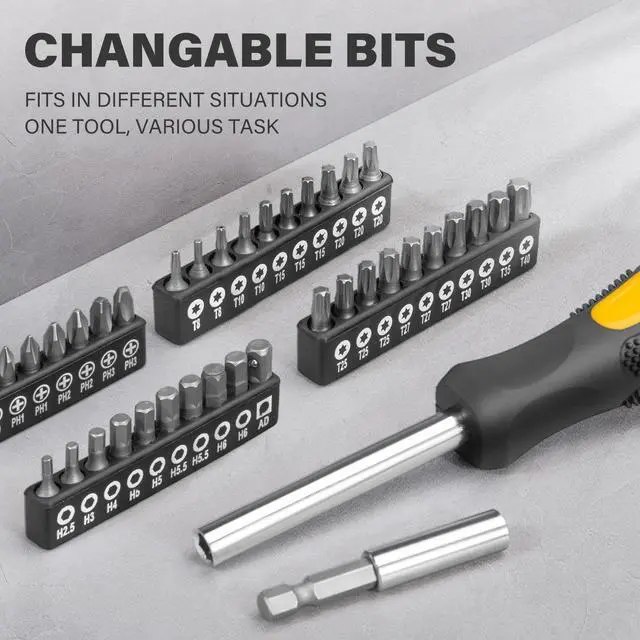 Alt view image 7 of 7 - MasterSpec 79-Piece Hand Tool Set Household Tool Kit Hammer Plier Scissor Knife