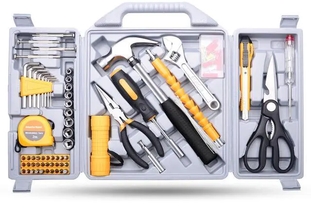 Main image of MasterSpec 100PCs Household Tool Kit Toolbox Set