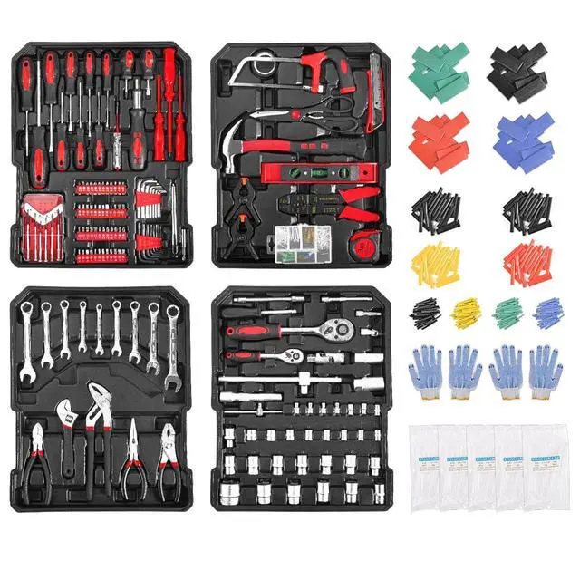 Alt view image 2 of 7 - MasterSpec 1180pcs Professional Tool Set Aluminum Case Tool Kits w/ Rolling Tool Box