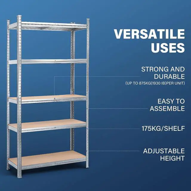 Alt view image 2 of 7 - MasterSpec Garage Shelving Warehouse Shelf unit Storage Rack 1.8x0.9m