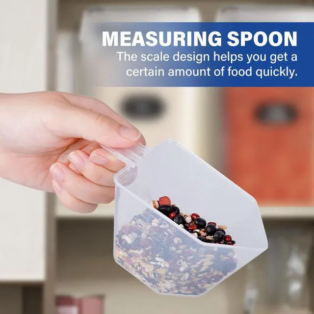 Alt view image 7 of 7 - Stelive 2-Piece 6.5L Food Storage Containers Airtight Pantry Storage Containers Organiser Plastic Food Canisters Plastic Canisters w/ Labels & Pen