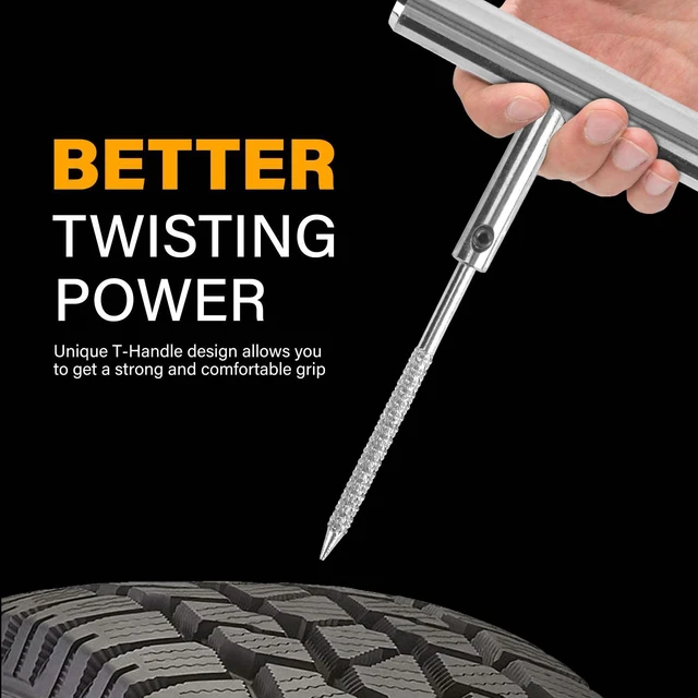 Alt view image 3 of 7 - MasterSpec 64pcs a Tubeless Tyre Puncture Repair Kit Universal Flat Tyre Plug Tool Set
