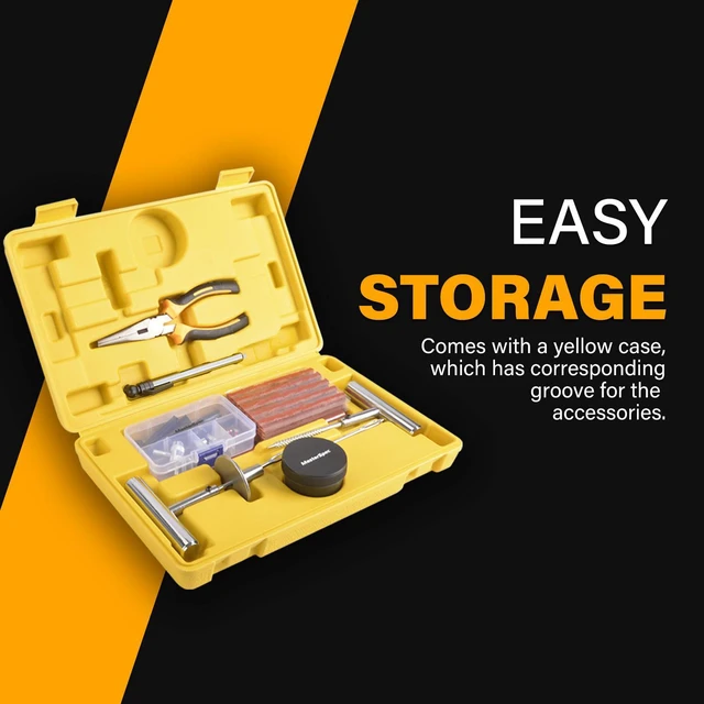 Alt view image 5 of 7 - MasterSpec 64pcs a Tubeless Tyre Puncture Repair Kit Universal Flat Tyre Plug Tool Set