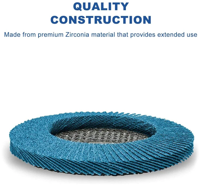 Alt view image 3 of 7 - TOPEX 125mm Zirconia Flap Disc, 80 Grit, 10Pack