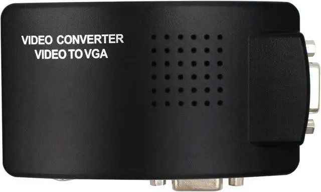Alt view image 2 of 7 - PC Laptop Composite Video TV RCA Composite S-Video AV in to PC VGA LCD Out Converter Adapter Switch Box Black