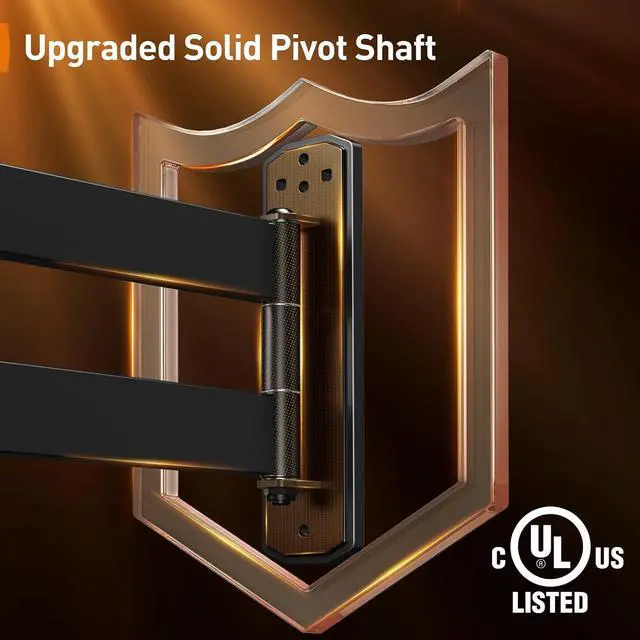 Alt view image 3 of 7 - Corner TV Wall Mount Long Arm TV Mount Bracket for 37-75 Inch TVs | Full Motion Wall Mount with 32.37 Extension & Swivel Articulating Arm & Tilt MAX VESA 600x400mm Holds up to 100 lbs