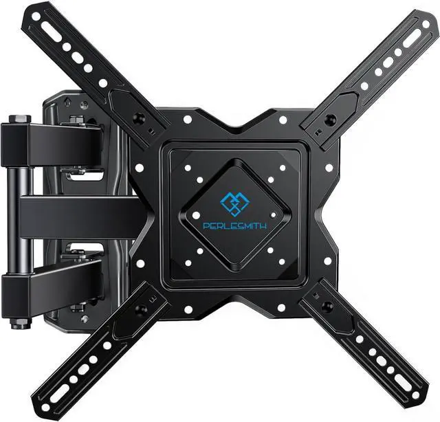 Main image of Full Motion TV Wall Mount for 27-60 Inch Flat & Curved TVs Single Stud TV Mount with Articulating Swivel Tilt - Wall Mount TV Bracket VESA 400x400mm up to 77 lbs Perfect Center Design