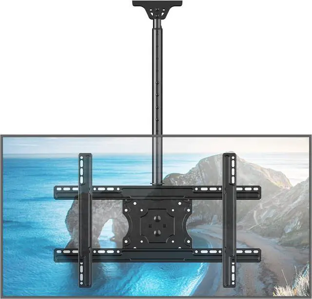 Main image of Ceiling TV Mount for 40-75 Inch Flat Curved TVs 360° Rotation Heavy Duty Articulating Pole with 99 lbs Capacity Max VESA 600x400mm Adjustable Height Ceiling Mount for Restaurant/Office
