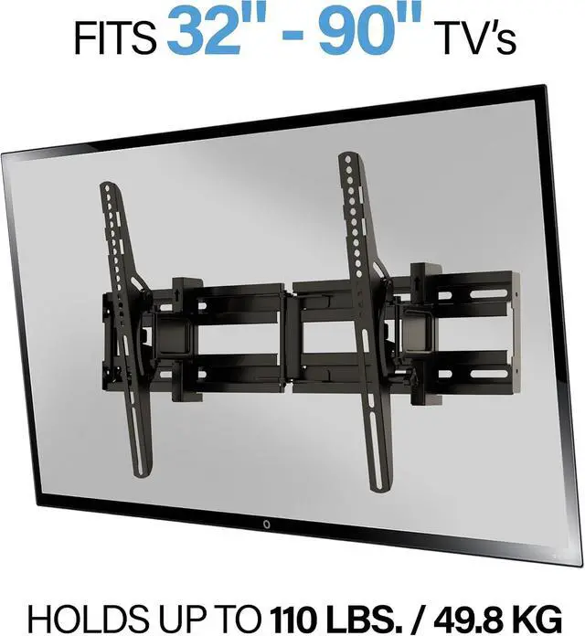 Alt view image 2 of 7 - SANUS Extendable Tilting TV Wall Mount for 3290 TVs up to 110 lbs 5.2 Extension for Easy Cable Access and Added Tilt Tool-Free Tilt to Reduce Glare Low Profile Design