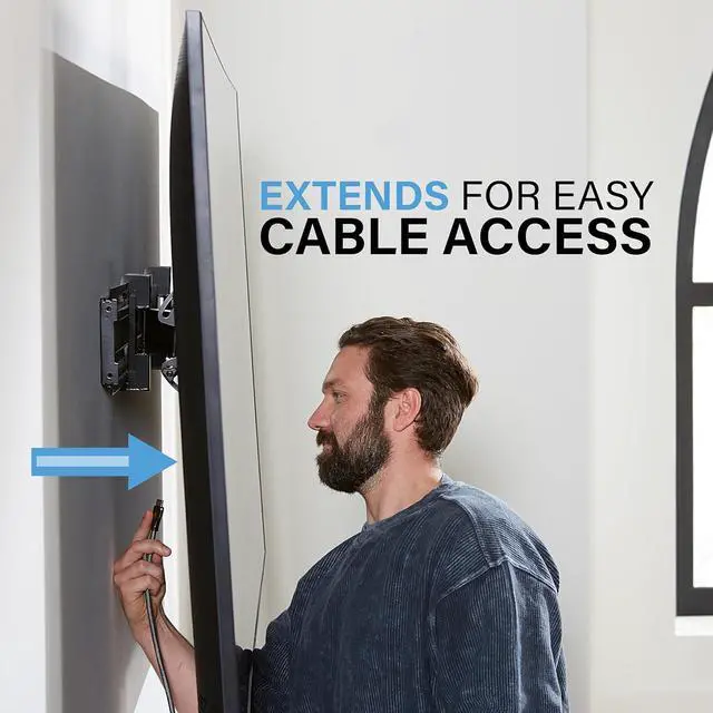 Alt view image 4 of 7 - SANUS Extendable Tilting TV Wall Mount for 3290 TVs up to 110 lbs 5.2 Extension for Easy Cable Access and Added Tilt Tool-Free Tilt to Reduce Glare Low Profile Design