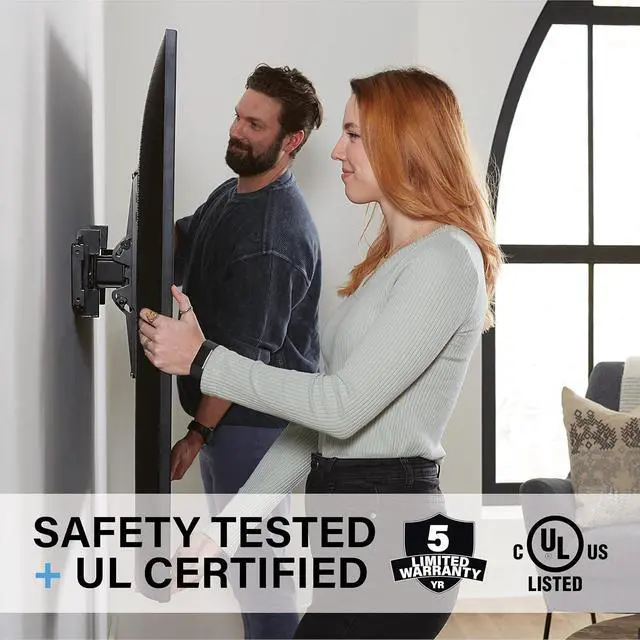 Alt view image 6 of 7 - SANUS Extendable Tilting TV Wall Mount for 3290 TVs up to 110 lbs 5.2 Extension for Easy Cable Access and Added Tilt Tool-Free Tilt to Reduce Glare Low Profile Design