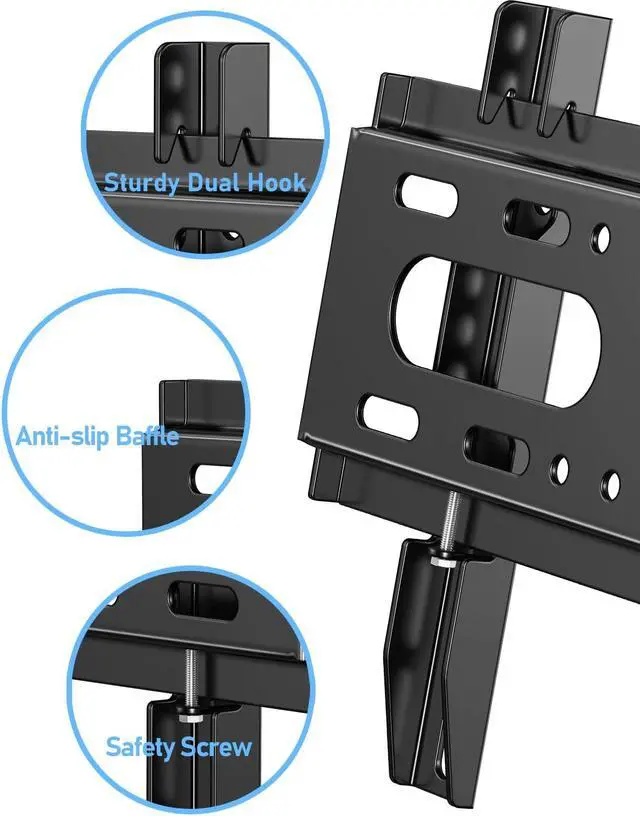 Alt view image 3 of 7 - TV Wall Mount Bracket Fixed Low Profile for 14-43 Inch TVs & Monitor | 24 32 40 42 inch Small TV Monitor Wall Mount Easy Slim Flat Wall Bracket VESA Up to 200x200mm LED LCD Screen 55lbs Max Load