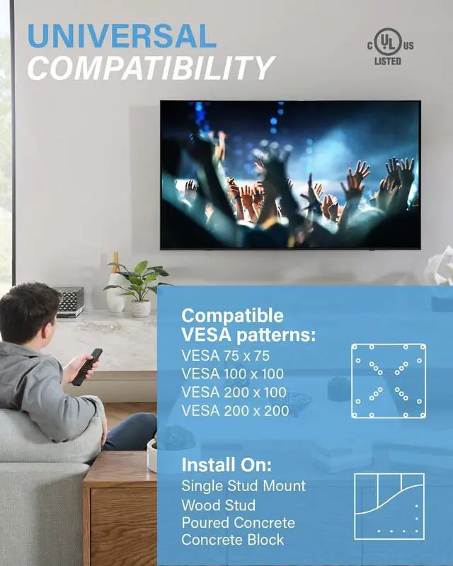 Alt view image 3 of 7 - SECURA Small Full Motion TV Wall Mount for 10 to 40 Screens up to 100lbs - Tilt Swivel Extend - Easy DIY TV Mount w/Included Hardware - QSF210