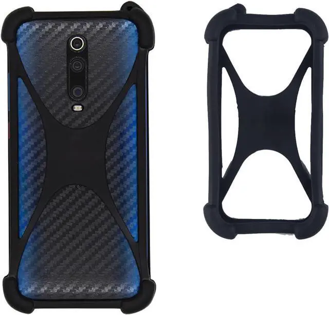 Main image of Universal Smart Phone Bumper Case Elastic Soft Silicone Cover for 5.2 Phones Size 4 to 6.5 inch Case (Black)
