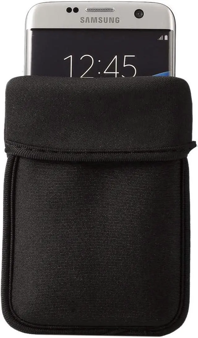 Alt view image 2 of 3 - for iPhone 16 15 14 Pro 16 15 14 13 12 11 Pro XR XS X Phone Bag Universal Neoprene Shockproof Pouch Sleeve Case for Galaxy S25 S24 S23 S22 S20 A51 5G S10e Black