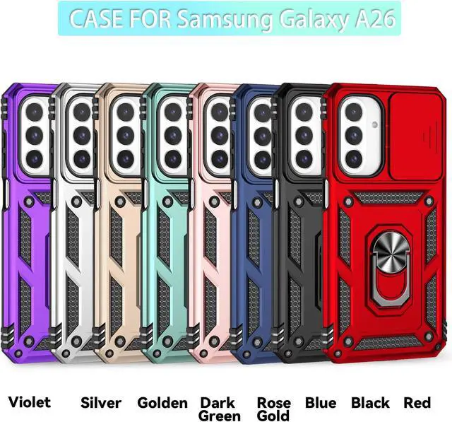 Alt view image 7 of 7 - for Galaxy A17 5G Phone Case with HD Screen Protector & Camera Lens Cover 16 FT Military Grade Drop Protection Magnetic Kickstand Protective Phone Case for Galaxy A17 5G Gold