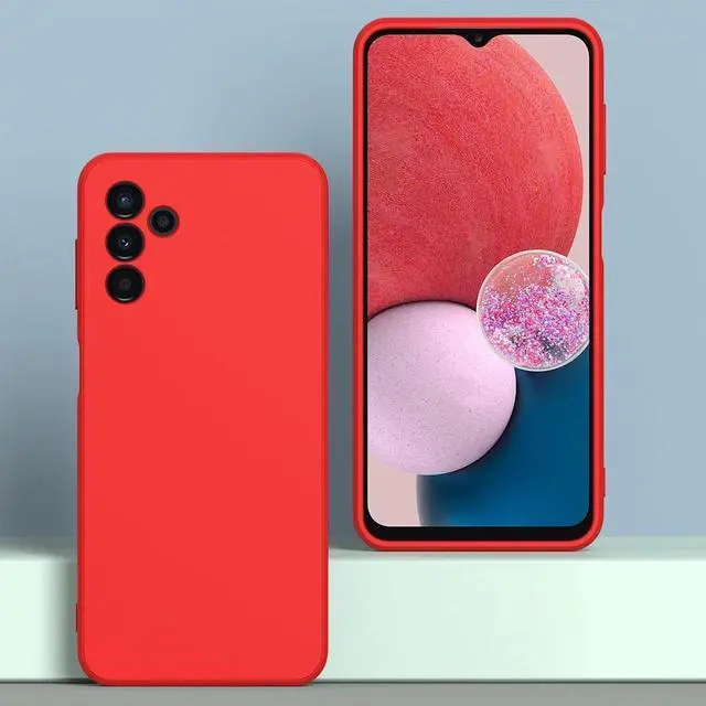 Alt view image 2 of 7 - Soft TPU Slim Case for Galaxy A17 5G Lightweight Snug Fit Drop-Resistant Shock-Absorbent Scratch-Resistant Red