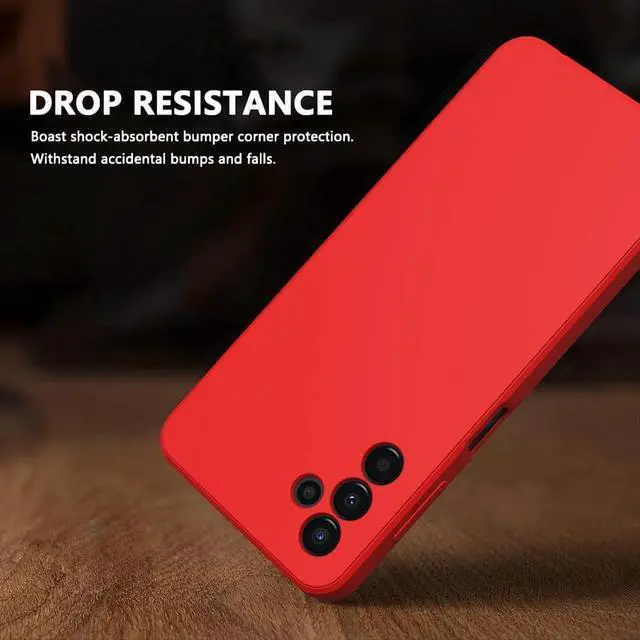 Alt view image 3 of 7 - Soft TPU Slim Case for Galaxy A17 5G Lightweight Snug Fit Drop-Resistant Shock-Absorbent Scratch-Resistant Red