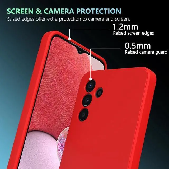 Alt view image 5 of 7 - Soft TPU Slim Case for Galaxy A17 5G Lightweight Snug Fit Drop-Resistant Shock-Absorbent Scratch-Resistant Red