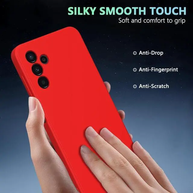 Alt view image 6 of 7 - Soft TPU Slim Case for Galaxy A17 5G Lightweight Snug Fit Drop-Resistant Shock-Absorbent Scratch-Resistant Red