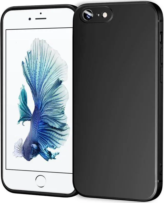 Main image of Phone Case Compatible with iPhone 6 & iPhone 6s Black Case Anti-Fingerprint Protective Bumper Matte Cover for 4.7 Inch