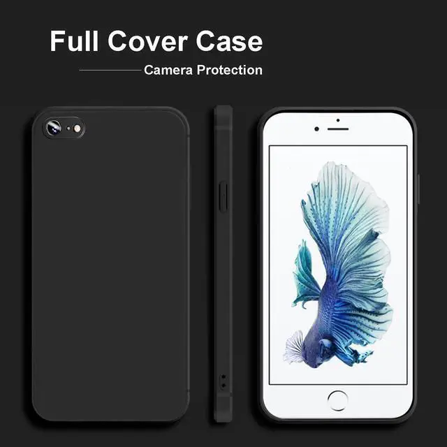 Alt view image 4 of 5 - Phone Case Compatible with iPhone 6 & iPhone 6s Black Case Anti-Fingerprint Protective Bumper Matte Cover for 4.7 Inch