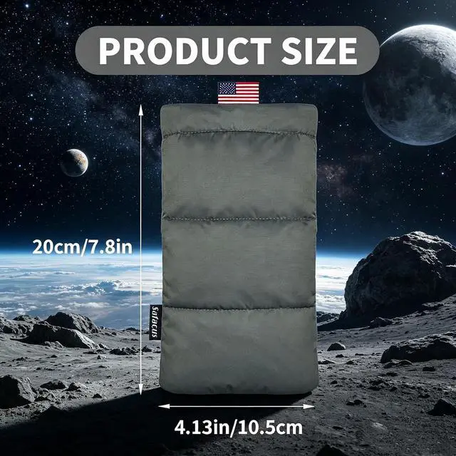 Alt view image 2 of 6 - Thermal Phone Case Prevent OVERHEATING in The Sun Cellphone Pouch for Camping Prevents Freezing Extends Battery Life Outdoor Warm Cover Bags for iPhone Galaxy (Grey)