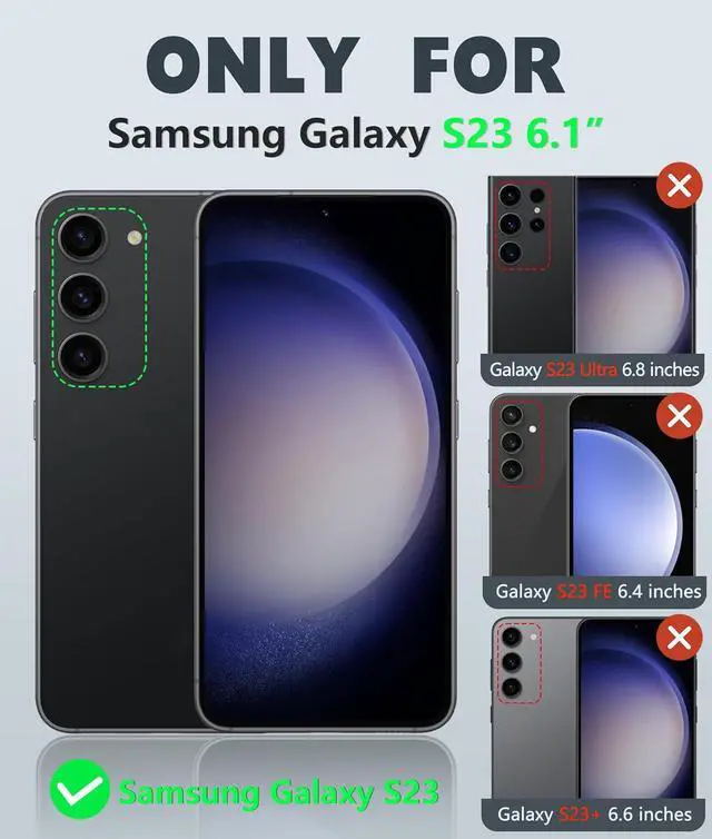 Alt view image 2 of 7 - for Galaxy S23 Case: Dual Layer Non Slip Cover Black | 14FT Military Grade Shockproof Protective Drop Protection Matte Textured Cell Phone Cases for Daily Use Black