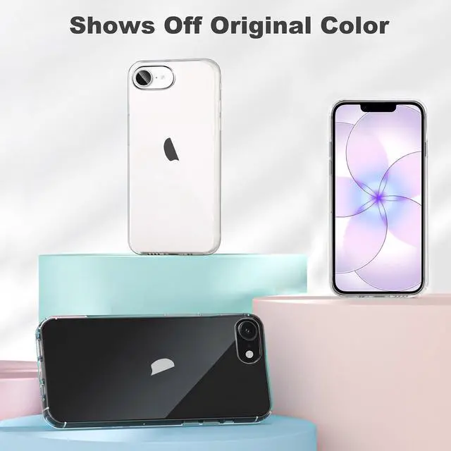Alt view image 3 of 7 - for iPhone 17e Case for iPhone 16e Case Clear Soft Transparent Shockproof Protective Slim Thin Phone Case Cover for 16e / 17e | Soft Transparent Shockproof Protective Slim Thin