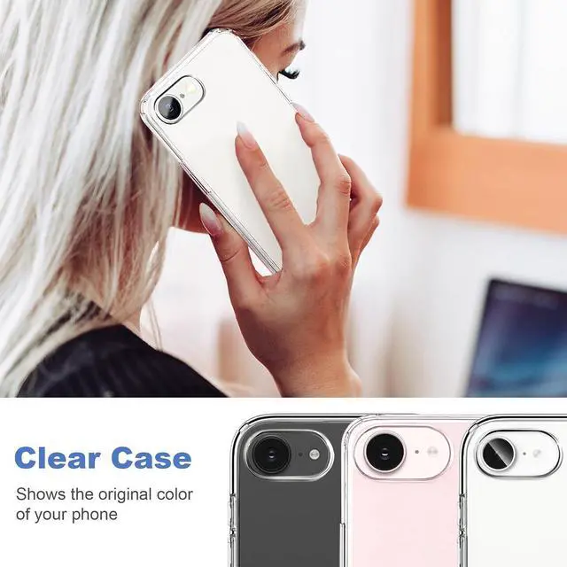 Alt view image 6 of 7 - for iPhone 17e Case for iPhone 16e Case Clear Soft Transparent Shockproof Protective Slim Thin Phone Case Cover for 16e / 17e | Soft Transparent Shockproof Protective Slim Thin