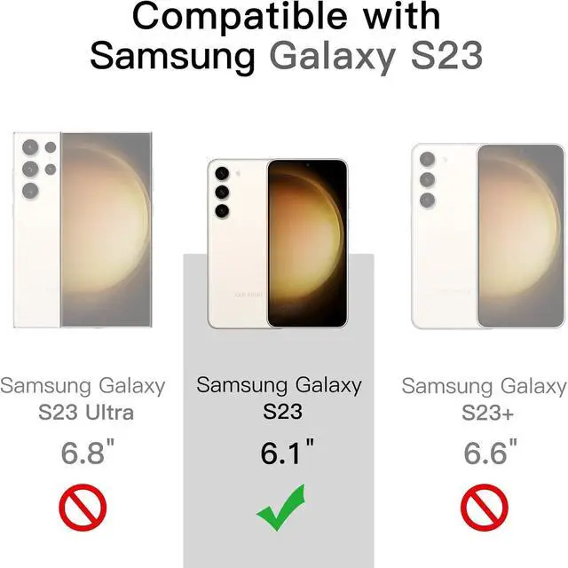 Alt view image 2 of 7 - Case for Galaxy S23 Anti-Yellowing Clear | Shockproof Protection Scratch Resistant Hard PC Back Durable Transparent TPU Bumper