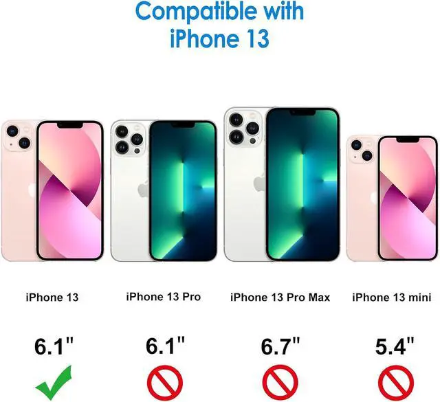 Alt view image 2 of 6 - Case for iPhone 13 Anti-Yellowing Pink | Shockproof Protection Scratch Resistant Hard PC Back Durable Transparent TPU Bumper